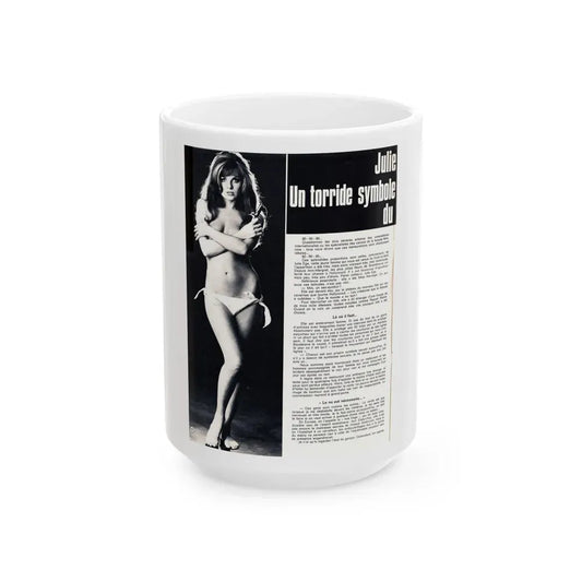 Julie Ege #186 (Vintage Female Icon) White Coffee Mug 15oz - Go Mug Yourself