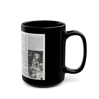 Julie Ege #187 (Vintage Female Icon) Black Coffee Mug - Go Mug Yourself