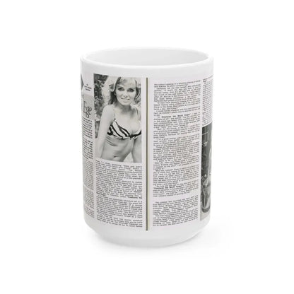 Julie Ege #187 (Vintage Female Icon) White Coffee Mug 15oz - Go Mug Yourself