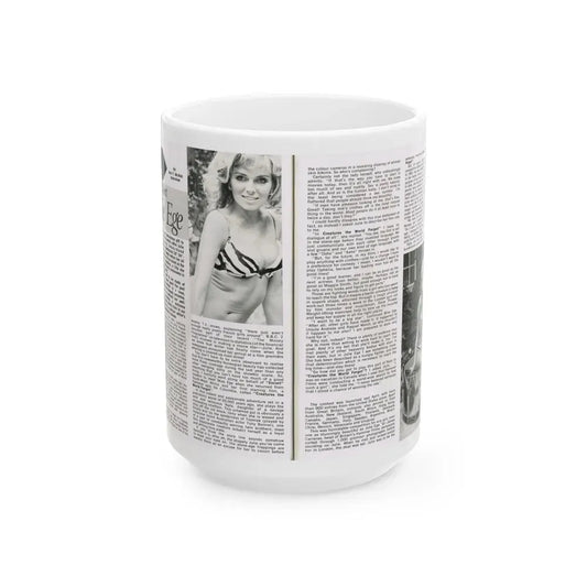 Julie Ege #187 (Vintage Female Icon) White Coffee Mug 15oz - Go Mug Yourself
