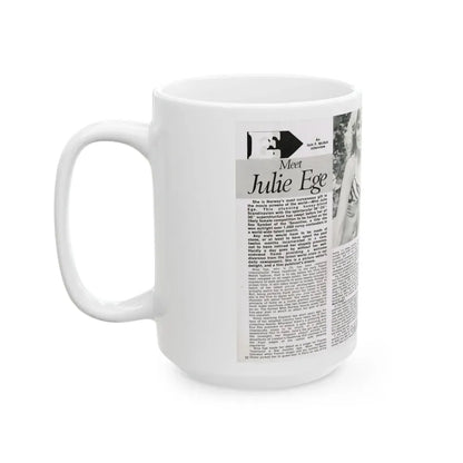 Julie Ege #187 (Vintage Female Icon) White Coffee Mug - Go Mug Yourself
