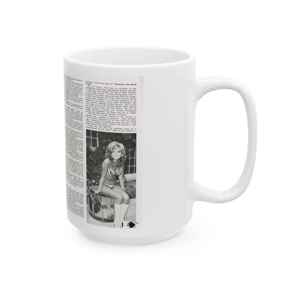 Julie Ege #187 (Vintage Female Icon) White Coffee Mug - Go Mug Yourself