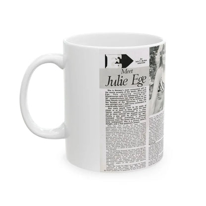 Julie Ege #187 (Vintage Female Icon) White Coffee Mug - Go Mug Yourself