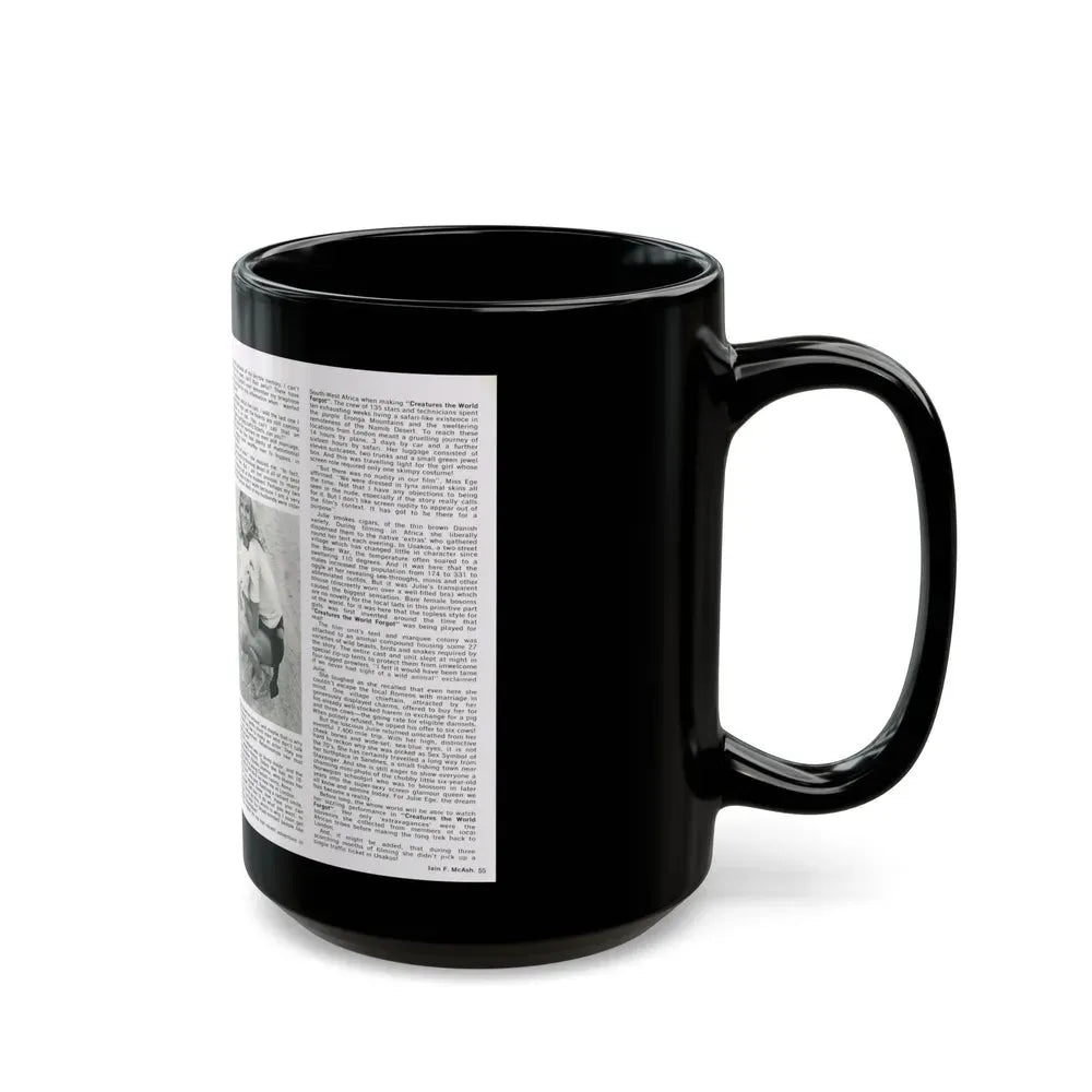 Julie Ege #188 (Vintage Female Icon) Black Coffee Mug - Go Mug Yourself