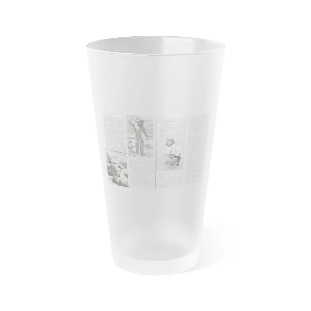 Julie Ege #188 (Vintage Female Icon) Frosted Pint Glass 16oz-16oz-Frosted-Go Mug Yourself