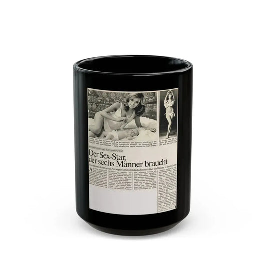 Julie Ege #189 (Vintage Female Icon) Black Coffee Mug 15oz - Go Mug Yourself