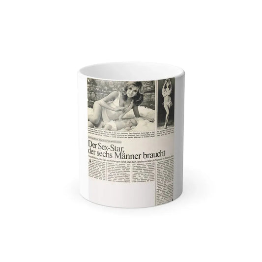 Julie Ege #189 (Vintage Female Icon) Color Changing Coffee Mug 11oz - Go Mug Yourself