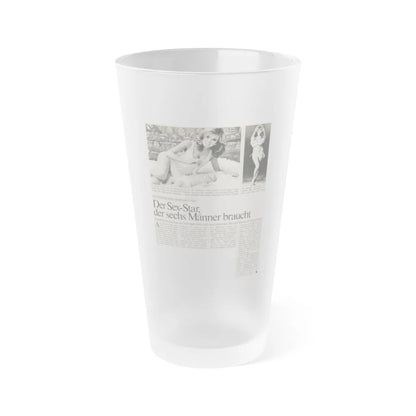 Julie Ege #189 (Vintage Female Icon) Frosted Pint Glass 16oz-16oz-Frosted-Go Mug Yourself