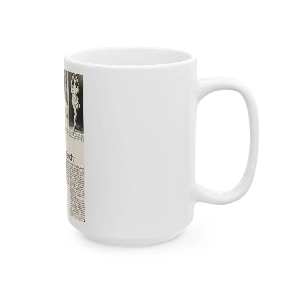 Julie Ege #189 (Vintage Female Icon) White Coffee Mug - Go Mug Yourself