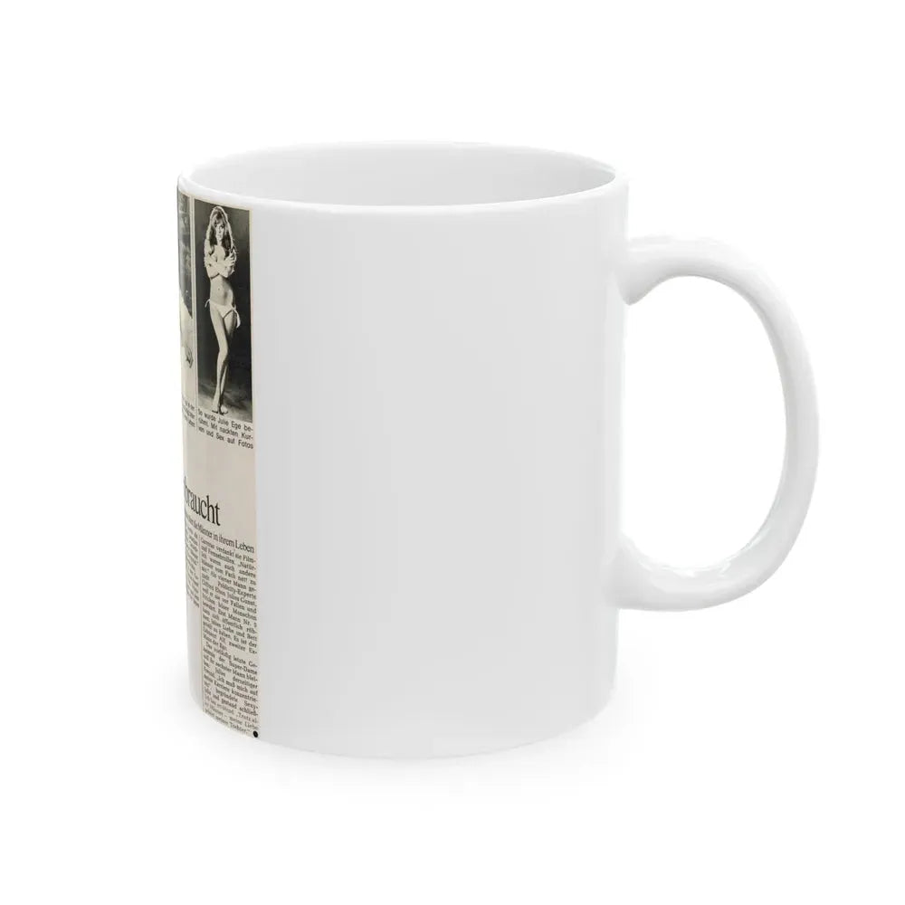Julie Ege #189 (Vintage Female Icon) White Coffee Mug - Go Mug Yourself