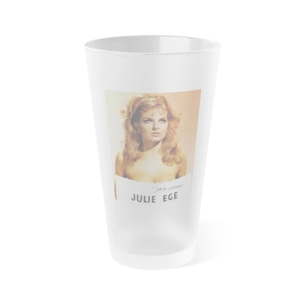 Julie Ege #195 (Vintage Female Icon) Frosted Pint Glass 16oz-16oz-Frosted-Go Mug Yourself