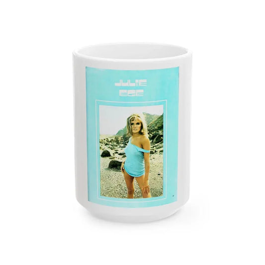 Julie Ege #197 (Vintage Female Icon) White Coffee Mug 15oz - Go Mug Yourself