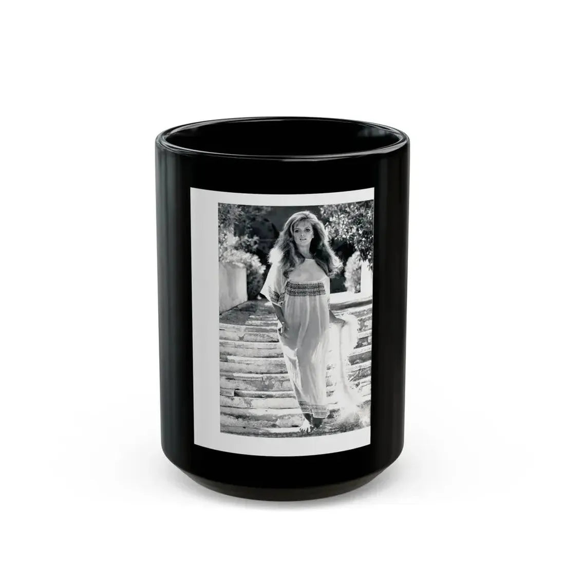 Julie Ege #198 (Vintage Female Icon) Black Coffee Mug 15oz - Go Mug Yourself