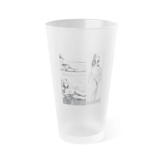 Julie Ege #199 (Vintage Female Icon) Frosted Pint Glass 16oz-16oz-Frosted-Go Mug Yourself