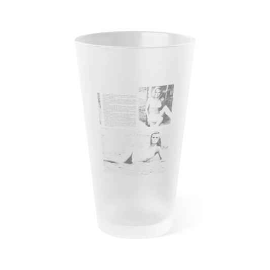 Julie Ege #201 (Vintage Female Icon) Frosted Pint Glass 16oz-16oz-Frosted-Go Mug Yourself