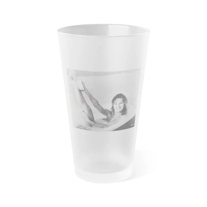 Julie Ege #206 (Vintage Female Icon) Frosted Pint Glass 16oz-16oz-Frosted-Go Mug Yourself