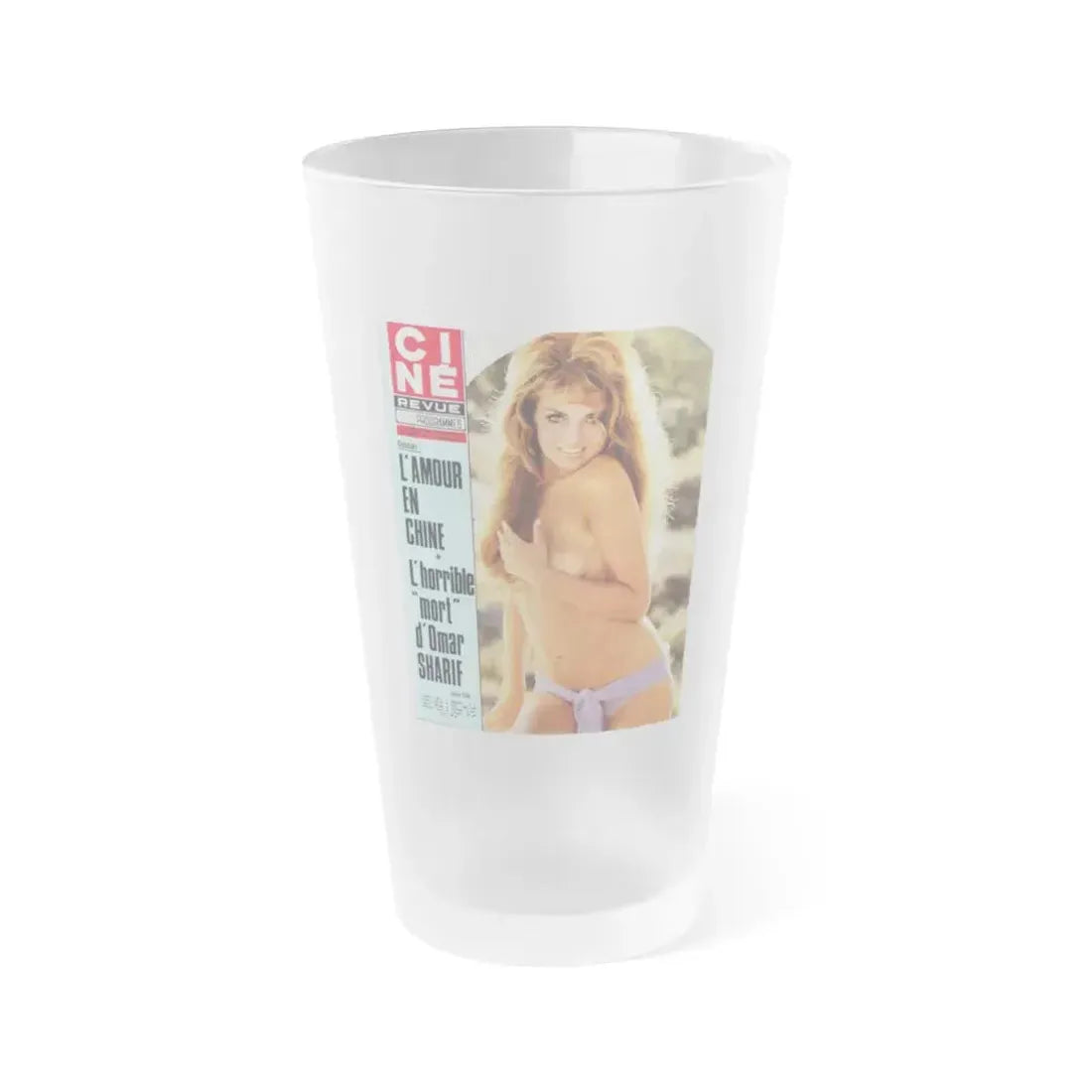 Julie Ege #21 - Mag. Cover (Vintage Female Icon) Frosted Pint Glass 16oz 16oz Frosted - Go Mug Yourself