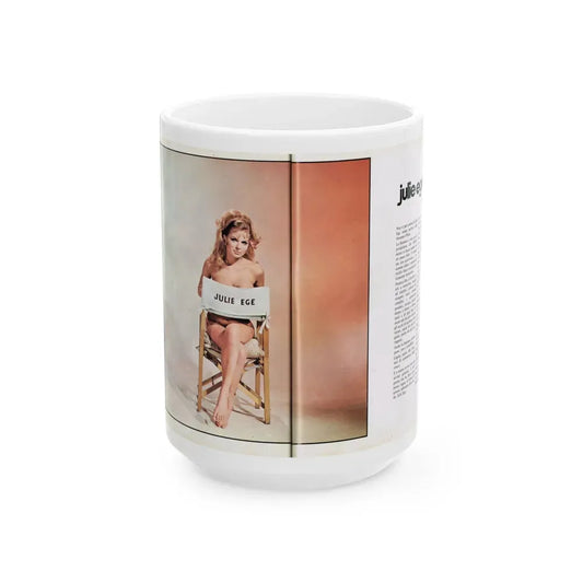 Julie Ege #210 (Vintage Female Icon) White Coffee Mug 15oz - Go Mug Yourself