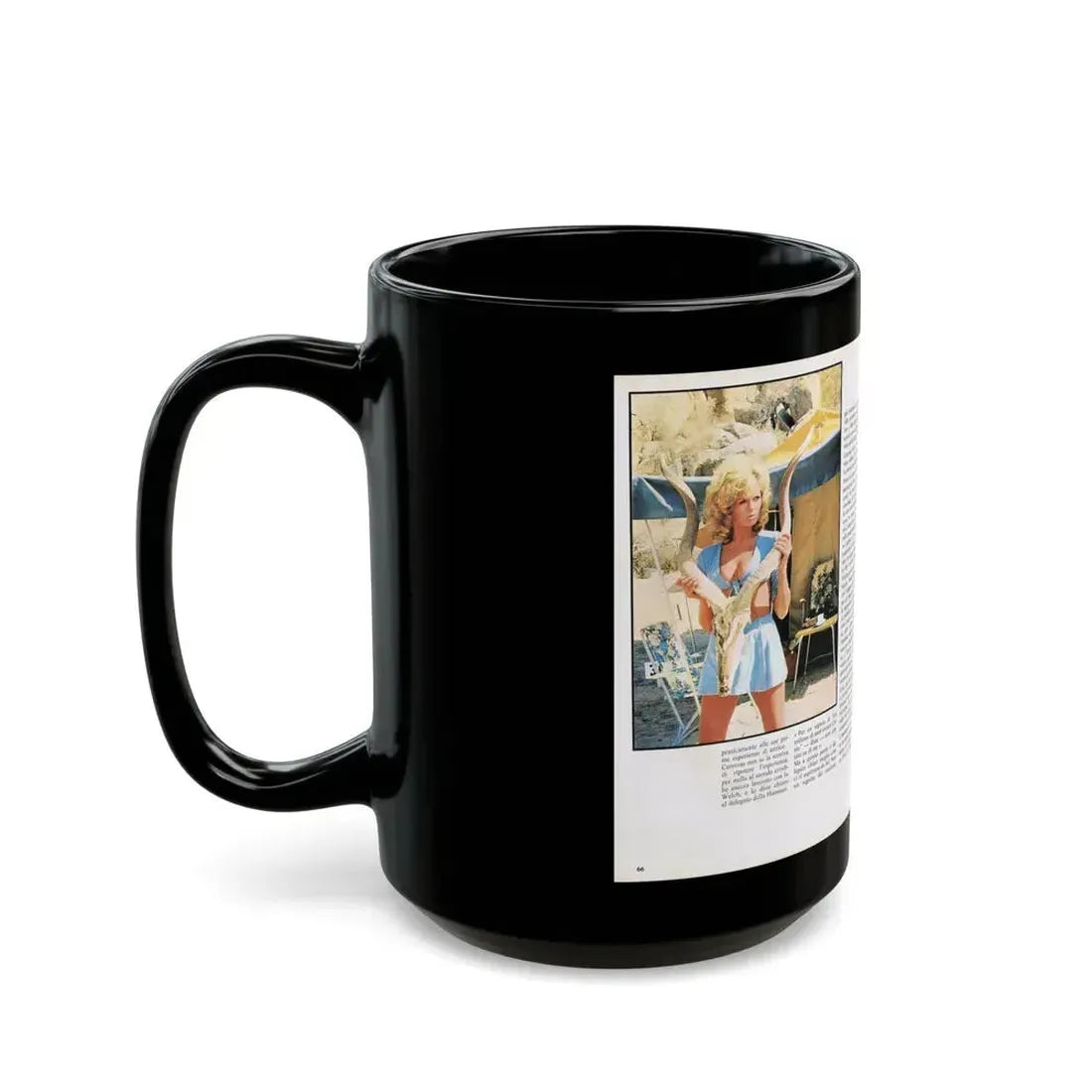 Julie Ege #211 (Vintage Female Icon) Black Coffee Mug - Go Mug Yourself