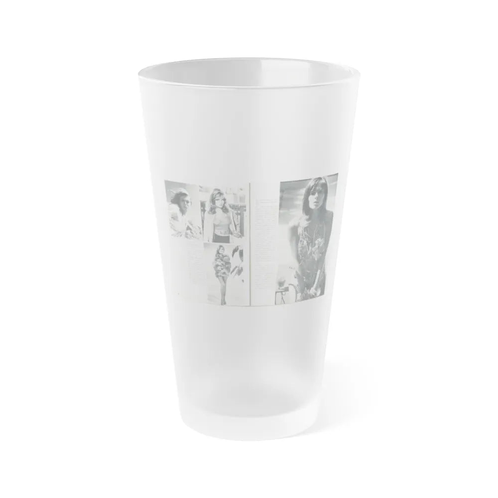 Julie Ege #212 (Vintage Female Icon) Frosted Pint Glass 16oz-16oz-Frosted-Go Mug Yourself