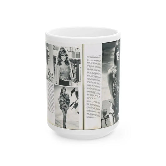 Julie Ege #212 (Vintage Female Icon) White Coffee Mug 15oz - Go Mug Yourself