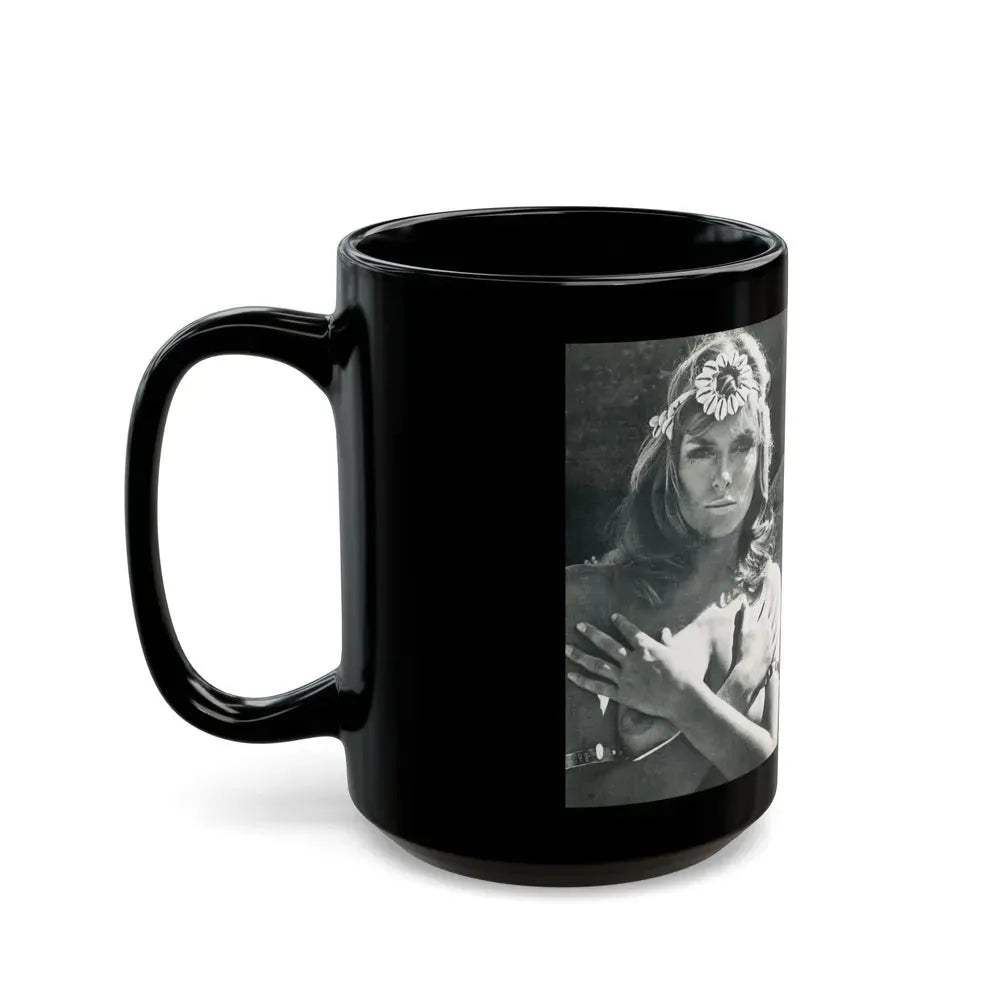Julie Ege #213 (Vintage Female Icon) Black Coffee Mug - Go Mug Yourself
