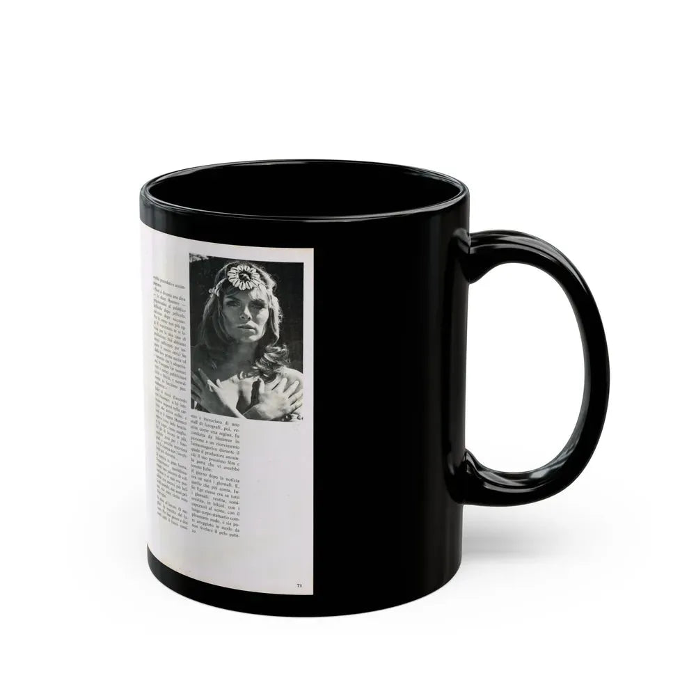 Julie Ege #213 (Vintage Female Icon) Black Coffee Mug - Go Mug Yourself