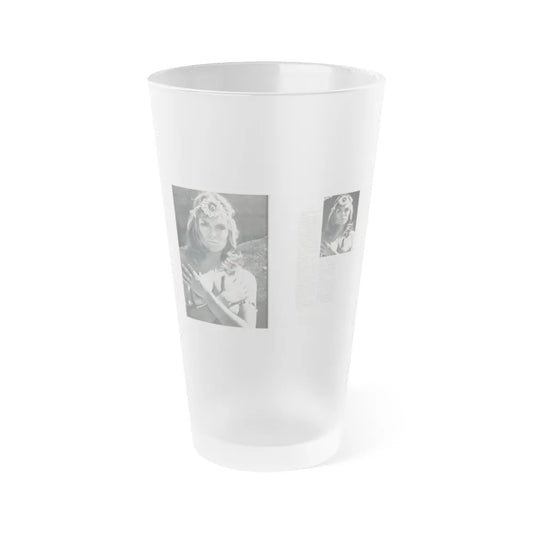 Julie Ege #213 (Vintage Female Icon) Frosted Pint Glass 16oz-16oz-Frosted-Go Mug Yourself