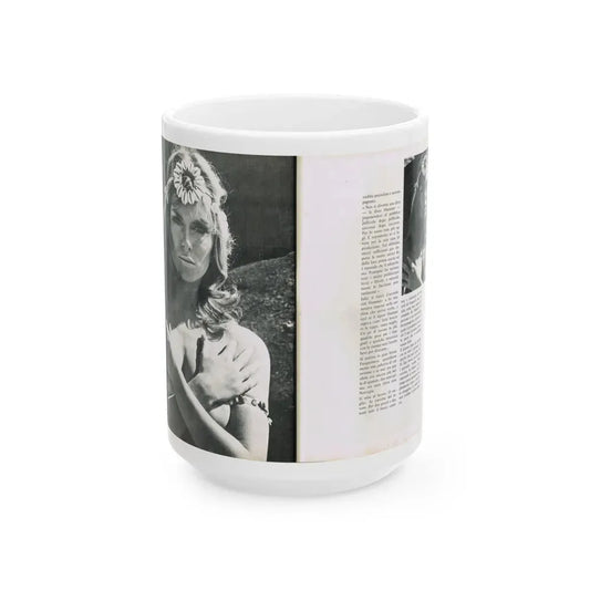 Julie Ege #213 (Vintage Female Icon) White Coffee Mug 15oz - Go Mug Yourself