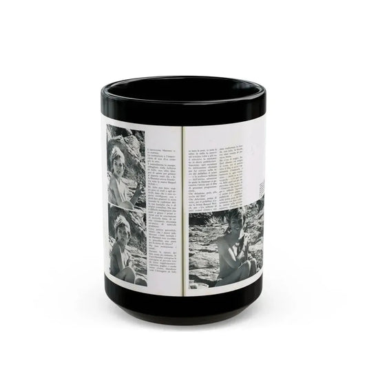 Julie Ege #214 (Vintage Female Icon) Black Coffee Mug 15oz - Go Mug Yourself