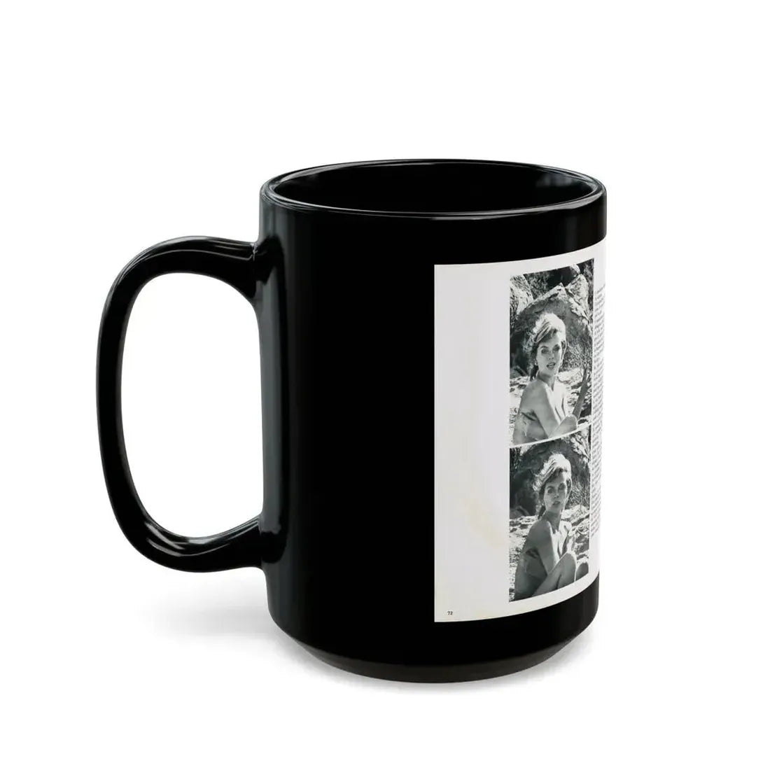 Julie Ege #214 (Vintage Female Icon) Black Coffee Mug - Go Mug Yourself