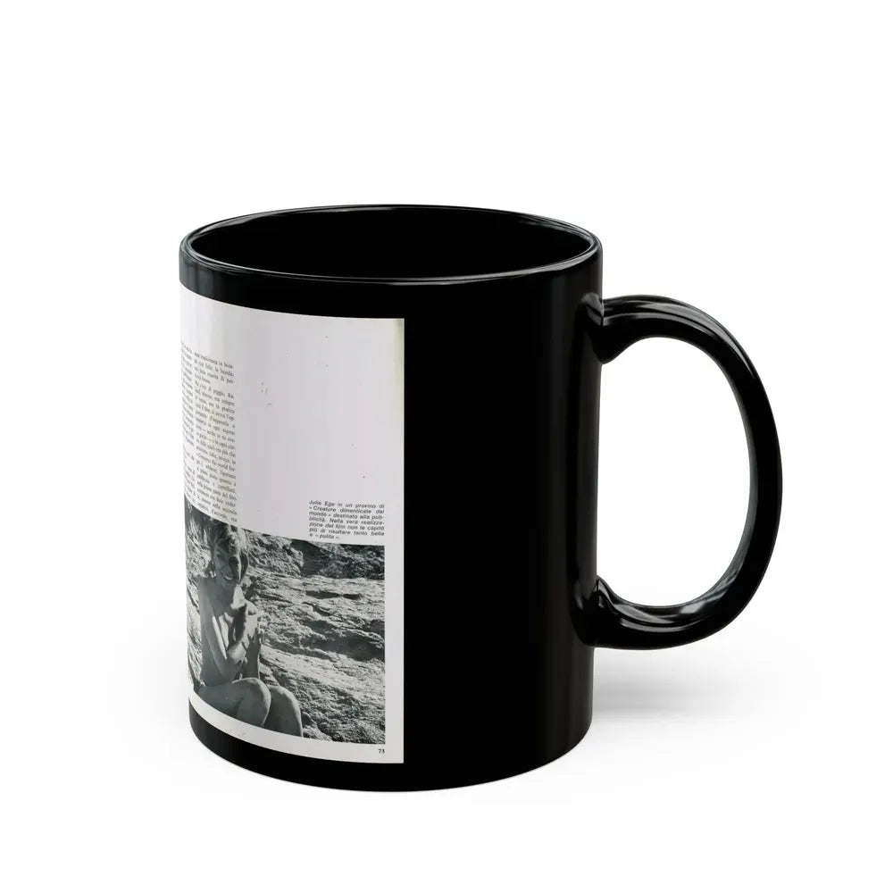 Julie Ege #214 (Vintage Female Icon) Black Coffee Mug - Go Mug Yourself