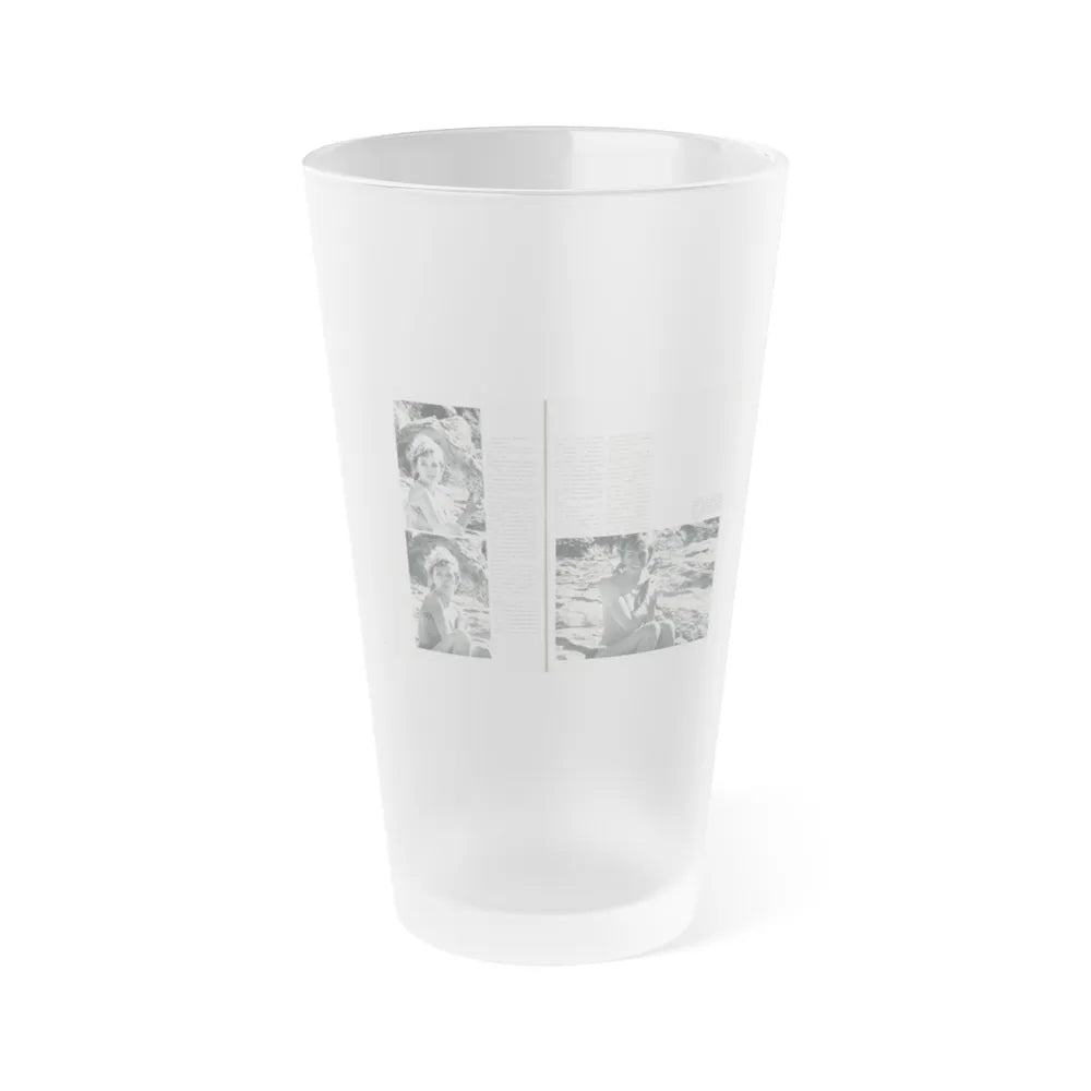 Julie Ege #214 (Vintage Female Icon) Frosted Pint Glass 16oz-16oz-Frosted-Go Mug Yourself