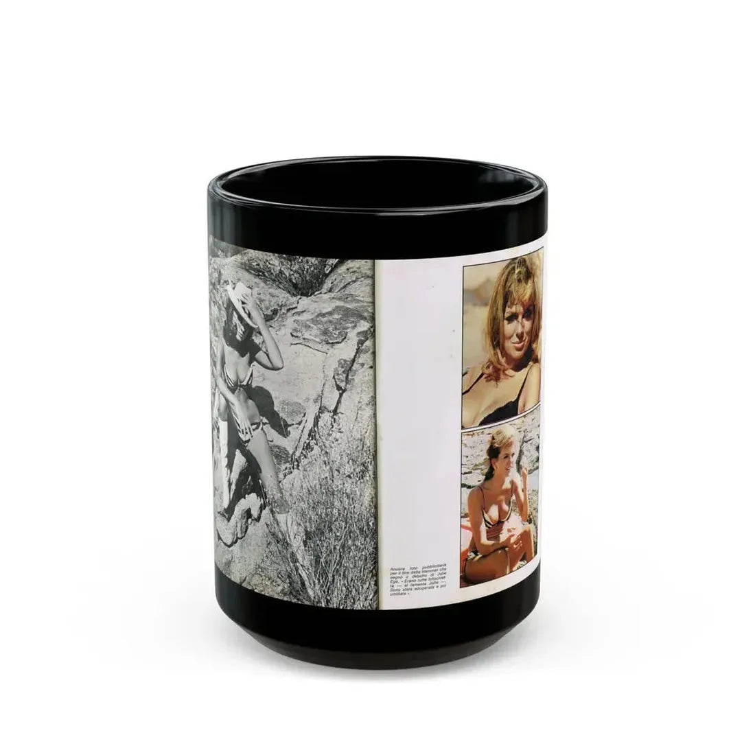 Julie Ege #215 (Vintage Female Icon) Black Coffee Mug 15oz - Go Mug Yourself