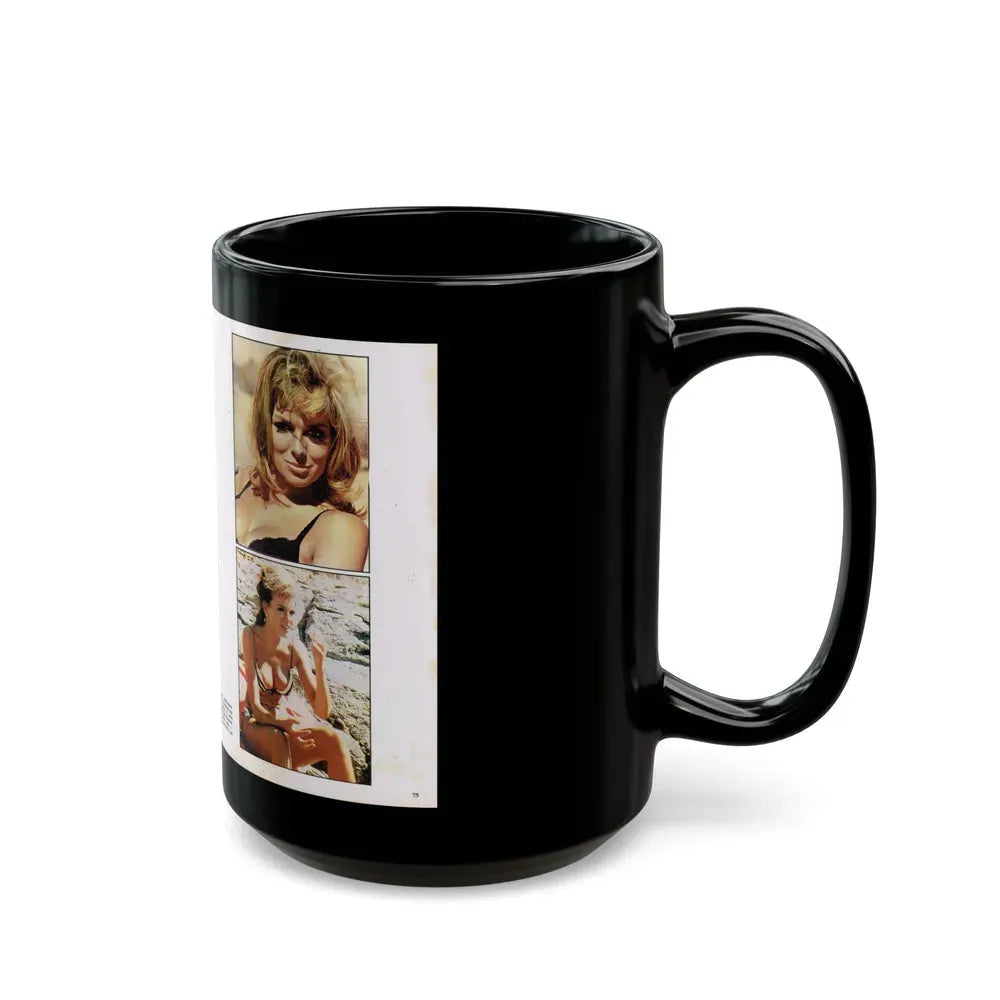 Julie Ege #215 (Vintage Female Icon) Black Coffee Mug - Go Mug Yourself