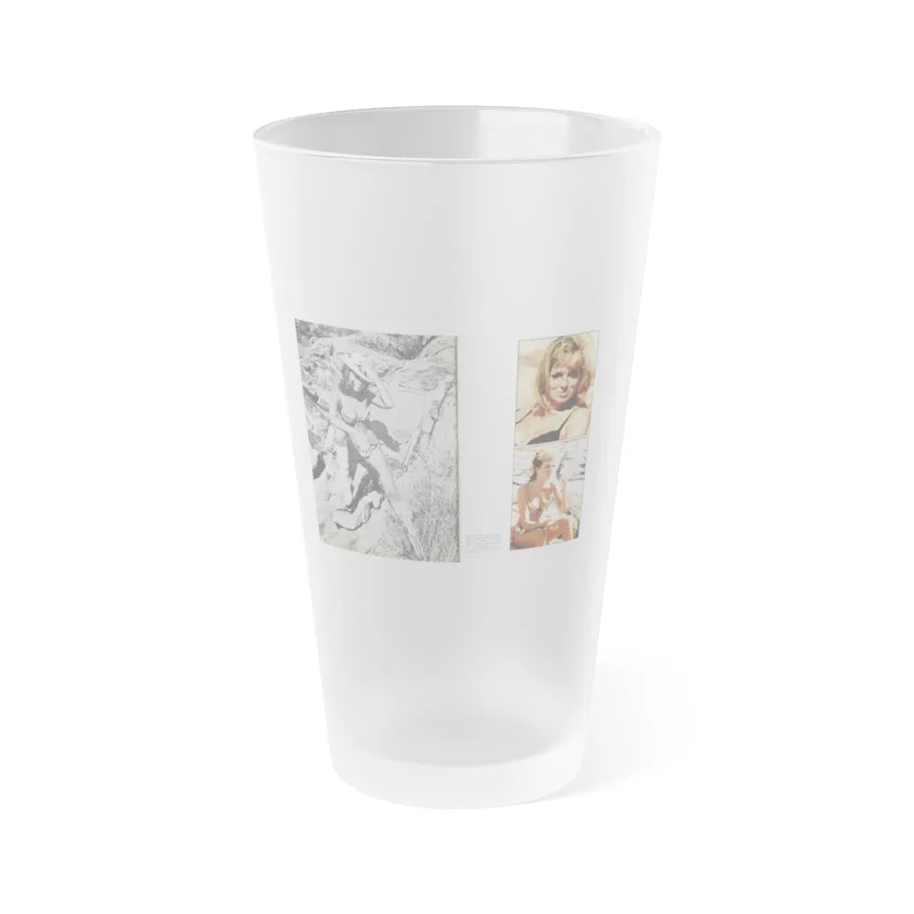 Julie Ege #215 (Vintage Female Icon) Frosted Pint Glass 16oz-16oz-Frosted-Go Mug Yourself