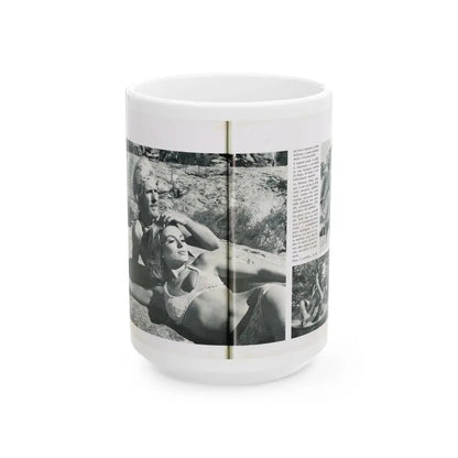 Julie Ege #216 (Vintage Female Icon) White Coffee Mug 15oz - Go Mug Yourself