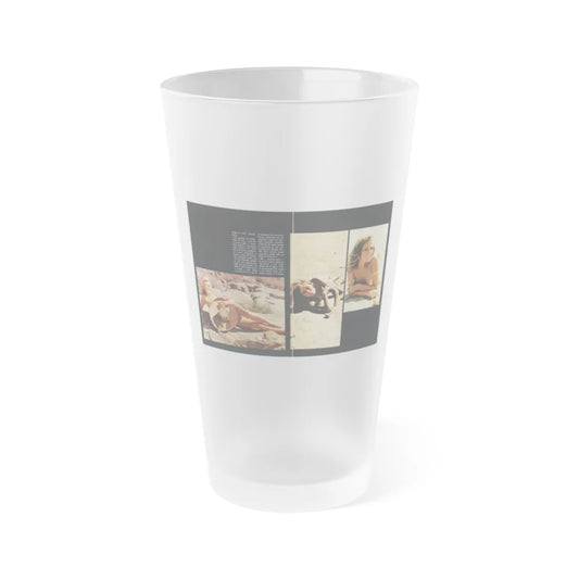 Julie Ege #217 (Vintage Female Icon) Frosted Pint Glass 16oz-16oz-Frosted-Go Mug Yourself