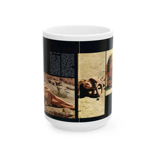 Julie Ege #217 (Vintage Female Icon) White Coffee Mug 15oz - Go Mug Yourself