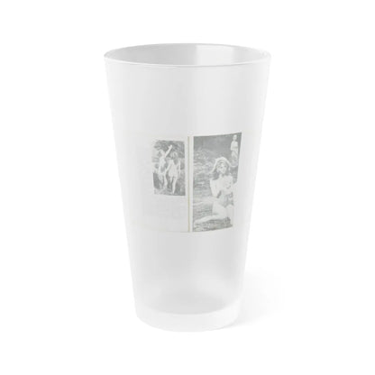 Julie Ege #218 (Vintage Female Icon) Frosted Pint Glass 16oz-16oz-Frosted-Go Mug Yourself