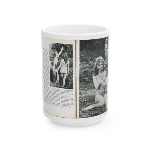 Julie Ege #218 (Vintage Female Icon) White Coffee Mug 15oz - Go Mug Yourself