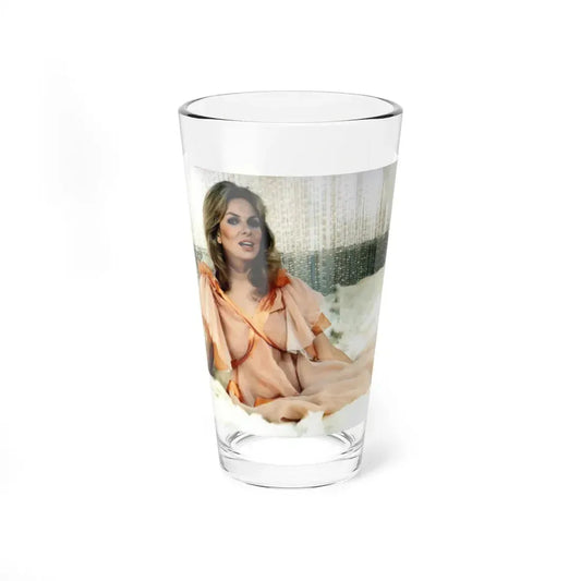 Julie Ege #219 - Color 8x10 Nearly Full Body Glamour Bed Shot from Early 70's (Vintage Female Icon) Pint Glass 16oz 16oz - Go Mug Yourself