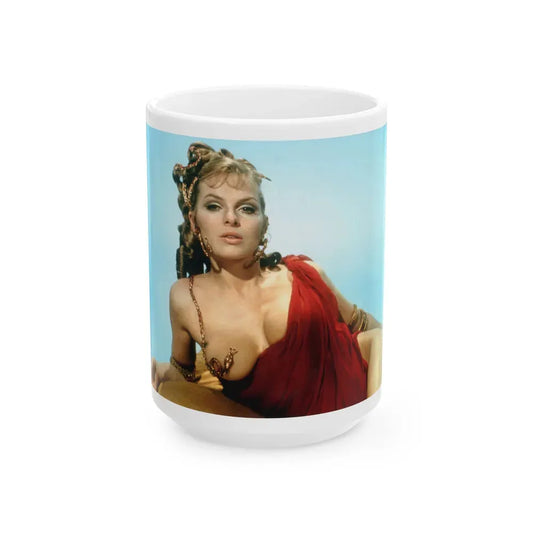 Julie Ege #22 (Vintage Female Icon) White Coffee Mug 15oz - Go Mug Yourself