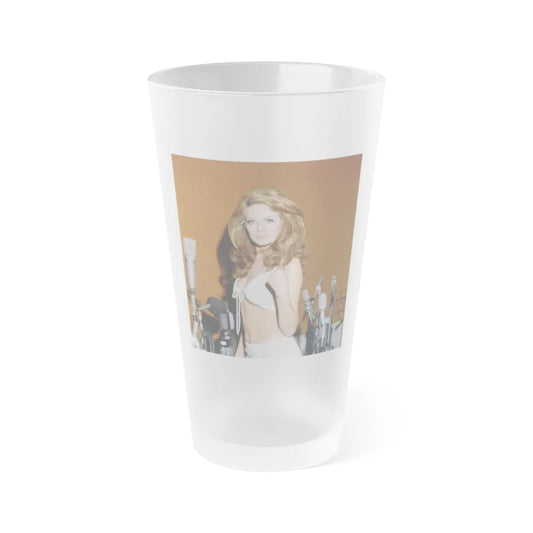 Julie Ege #220 (Vintage Female Icon) Frosted Pint Glass 16oz-16oz-Frosted-Go Mug Yourself