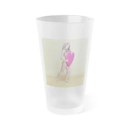 Julie Ege #229 (Vintage Female Icon) Frosted Pint Glass 16oz 16oz Frosted - Go Mug Yourself