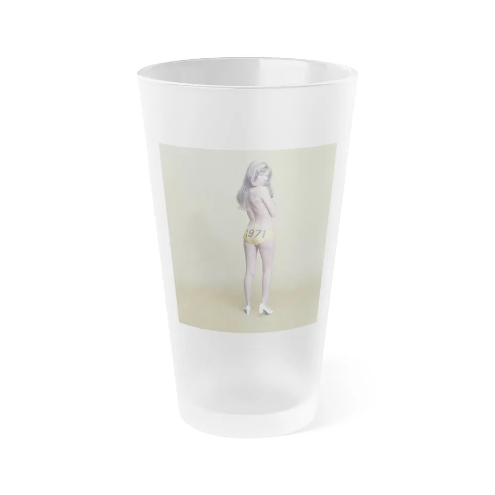 Julie Ege #231 (Vintage Female Icon) Frosted Pint Glass 16oz-16oz-Frosted-Go Mug Yourself