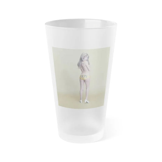 Julie Ege #231 (Vintage Female Icon) Frosted Pint Glass 16oz-16oz-Frosted-Go Mug Yourself