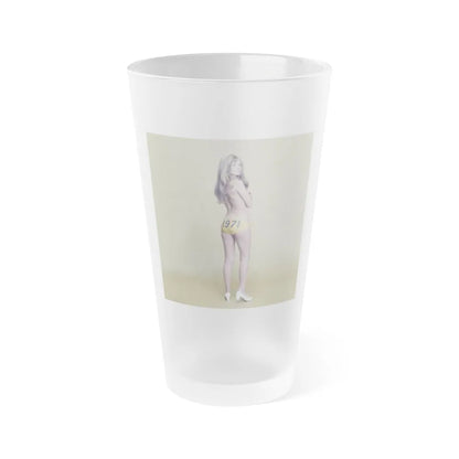 Julie Ege #232 (Vintage Female Icon) Frosted Pint Glass 16oz-16oz-Frosted-Go Mug Yourself