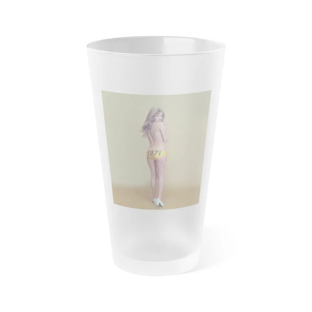 Julie Ege #233 (Vintage Female Icon) Frosted Pint Glass 16oz-16oz-Frosted-Go Mug Yourself