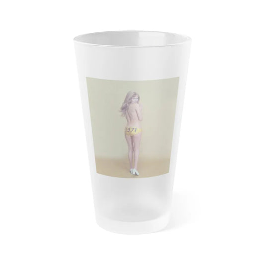 Julie Ege #233 (Vintage Female Icon) Frosted Pint Glass 16oz-16oz-Frosted-Go Mug Yourself